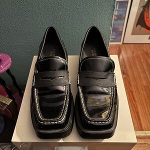 G.H. Bass Bowery Square Toe Patent Leather Penny Loafers Women's EU 39.5 US 8.5
